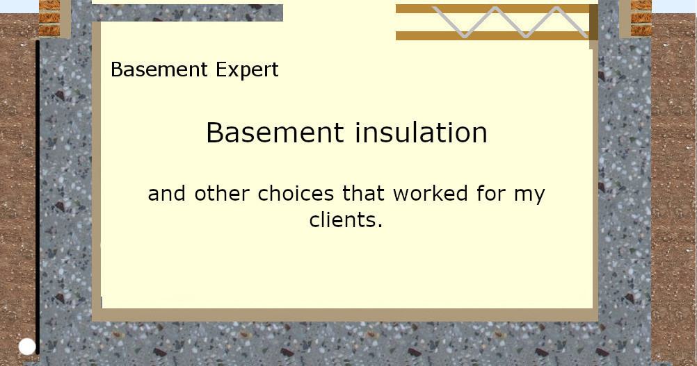 basement insulation thermal mass